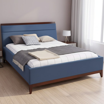 Cama dormitorio Muebles de lujo en color azul Novedad para tus interiores