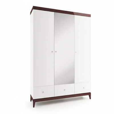 Diseñador armario brillante armarios dormitorio muebles madera lujo blanco
