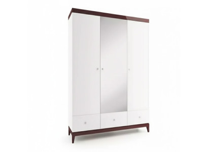 Diseñador armario brillante armarios dormitorio muebles madera lujo blanco
