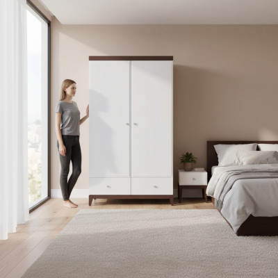 Armario para ropa Dormitorio Gabinete Blanco Moderno Madera Lujo Armarios