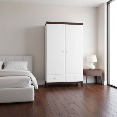 Armario para ropa Dormitorio Gabinete Blanco Moderno Madera Lujo Armarios