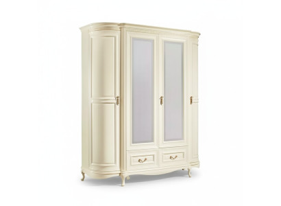 Armario de ropa de lujo blanco Armario de dormitorio de madera Muebles armarios