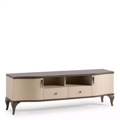 Muebles de salón estantería de pared para televisión estante de pared madera beige aparador moderno.