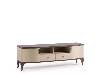 Muebles de salón estantería de pared para televisión estante de pared madera beige aparador moderno.