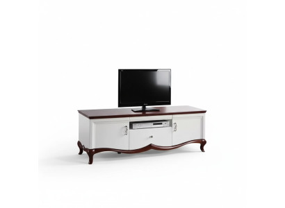 rtv Lowboard Soporte de TV Aparador de madera blanco de lujo Armario de sala de estar