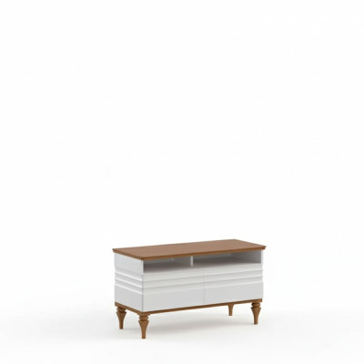 Mueble de pared RTV, cómoda de TV, soporte de TV, mueble bajo de salón, muebles de salón de madera blanco.