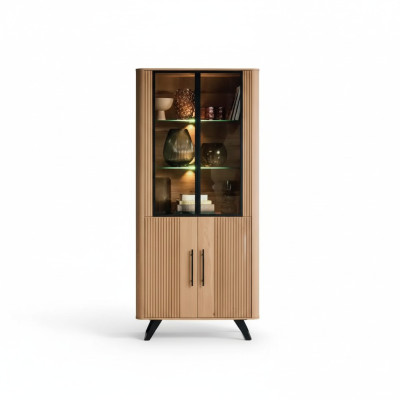Vitrina Muebles Sala de estar Armario beige Vitrina de vidrio Armarios Nuevos