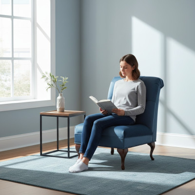 Silla Diseño Sofá Asiento Salón Club Tapizado Lujo Orejas Asiento Relax