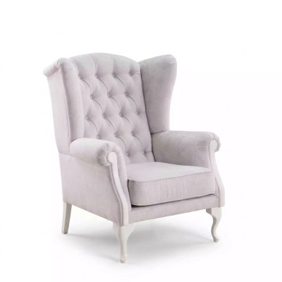 Sillón de diseño individual blanco con tapicería para sala de estar, muebles de televisión.