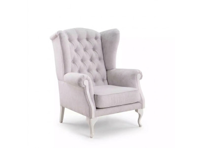 Sillón de diseño individual blanco con tapicería para sala de estar, muebles de televisión.