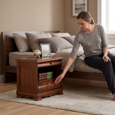 Mesita de noche mesas auxiliares de madera nuevo lujo diseñador muebles dormitorio.
