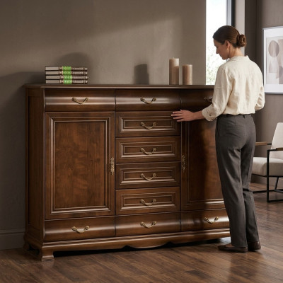 Cómoda de madera maciza Armario roble Madera Cómodas Aparador Aparadores