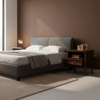 Diseño de mesita de noche de madera mesa cómoda mesas armario dormitorio nuevo