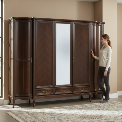 Armario dormitorio de madera Armario estilo Art déco Barroco