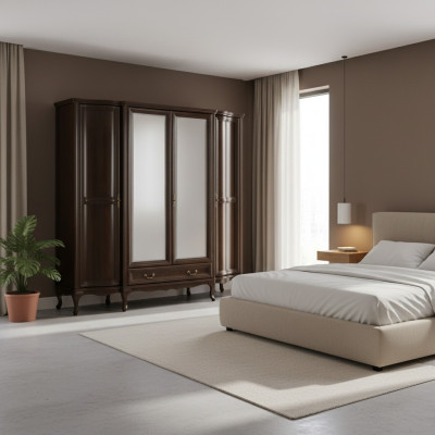 Armario de ropa Armario Lujo Madera Armarios Muebles Diseño Muebles de Lujo Dormitorio