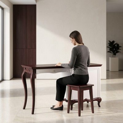 Escritorio clásico Muebles de oficina de lujo de madera blanca Exclusivo