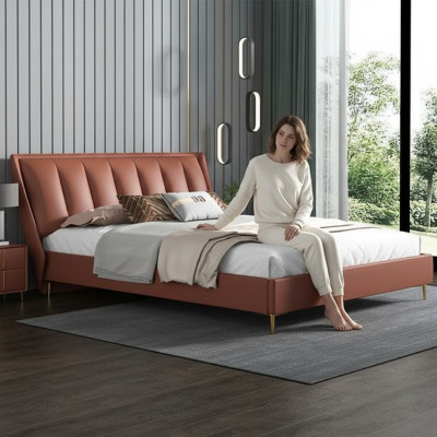 Lujo Dormitorio Cama Muebles de diseñador Cama doble Camas Madera Nuevo