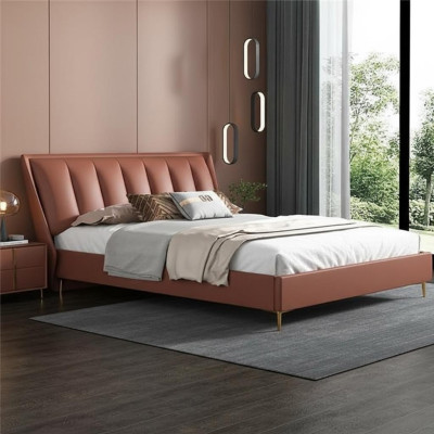 Lujo Dormitorio Cama Muebles de diseñador Cama doble Camas Madera Nuevo