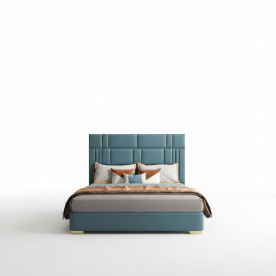 Dormitorio Set Diseñador Grupo de Lujo Nuevo Cama 2x Mesilla de Noche 3 piezas.