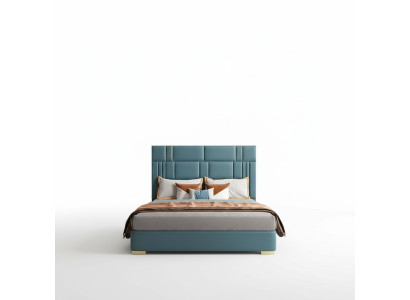 Dormitorio Set Diseñador Grupo de Lujo Nuevo Cama 2x Mesilla de Noche 3 piezas.