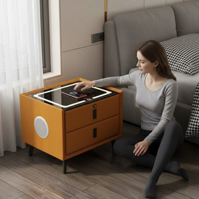 Smart Table con cajón de carga inteligente en el área interior de su dormitorio.