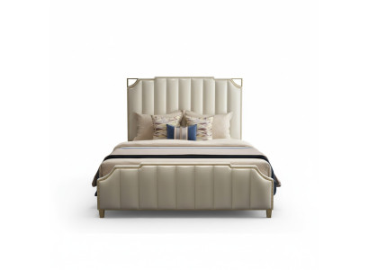 Diseño de cama Cama doble Camas de lujo Muebles de dormitorio tapizados 180x200