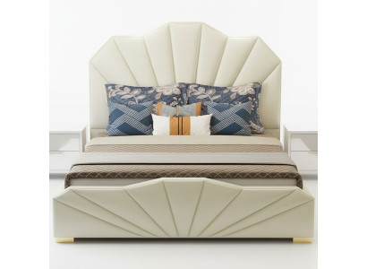 Diseño de camas de cuero para hoteles mobiliario de dormitorio de cama doble.