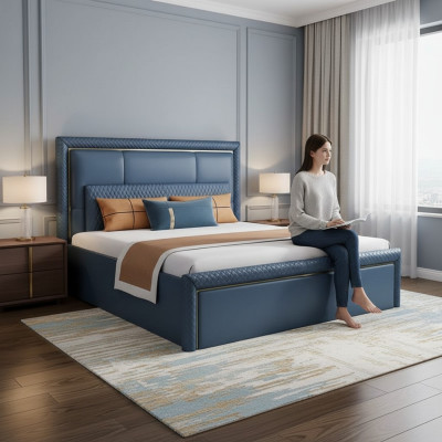 Cama moderna diseño de camas tapizadas para dormitorio estructura de cama 180x200 cm.