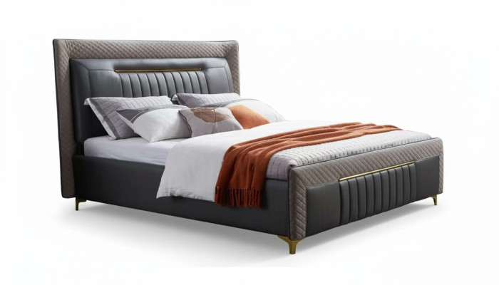 Cama moderna Camas modernas Cama de lujo de cuero Cama de hotel Cama doble Nueva