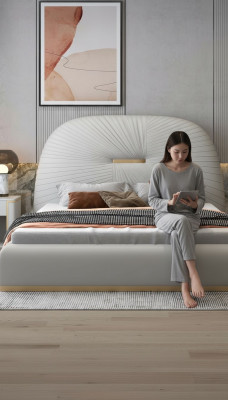 Hotel de lujo Cama blanca Dormitorio Inglés Camas 180x200 cm Nuevo