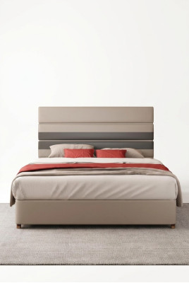 Cama Diseño moderno Lujo Camas tapizadas Tela Camas de tela