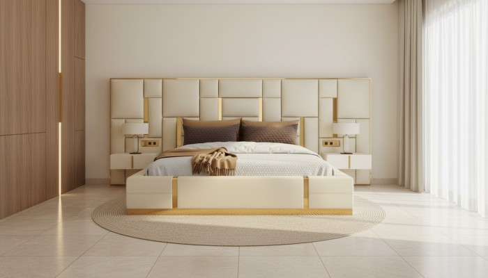 Diseño de conjuntos de dormitorio Cama Moderna Lujo Hotel Muebles