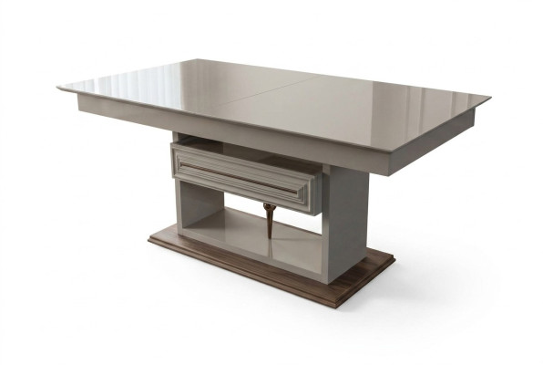 Mesa de comedor Mesa Mesa comedor moderno Comedor diseñador nuevo Beige