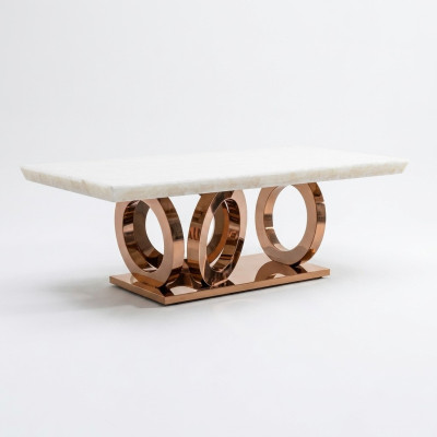 Mesa de centro de metal para sofá mesa auxiliar rectangular de mesa de sofá