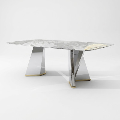Mesa de comedor de lujo mesa de vidrio mesa de comedor mesas de lujo mesa gris 200x100