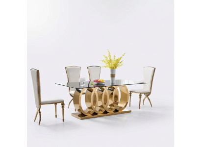 Mesa de comedor diseñador, mesas de comedor, muebles de comedor, mesa de acero inoxidable, mesas.