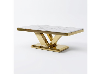Mesa de centro Diseño Mesa Sala de estar Lujo Mesas de centro Muebles 130x70 Metal