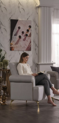 Sillón Silla tapizada Salón Reposabrazos Sillón tapizado Salón de estar Salón