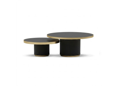 Juego de mesa de centro de diseñador 2x Mesas de centro de sala de estar Muebles de acero inoxidable