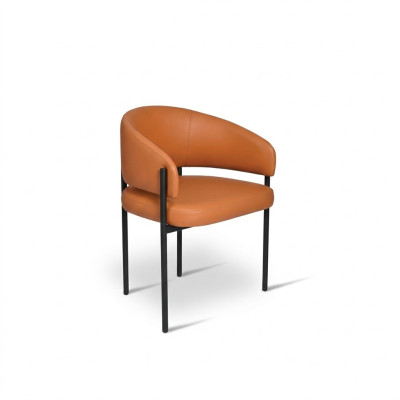 Silla de lujo Oranger Sillas modernas de comedor tapizado cuero sintético muebles