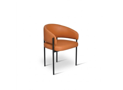 Silla de lujo Oranger Sillas modernas de comedor tapizado cuero sintético muebles