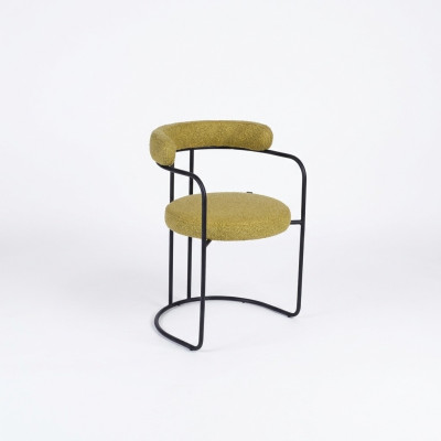 Silla de diseño - Color verde - Silla tapizada - Sillón de salón - Muebles elegantes