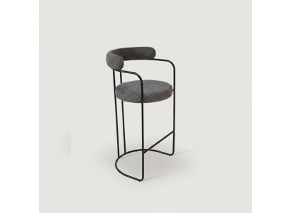 Gris de lujo taburete de bar de acero inoxidable diseñador muebles de bar Taburete Hocker marco