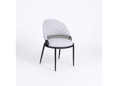 Silla de comedor blanca Sillones de lujo Tapizados Asiento individual Textil Estilo Muebles
