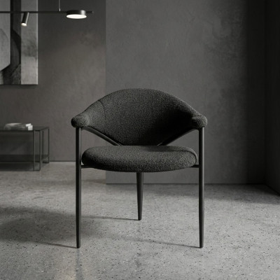 Silla de diseñador negra lujo comedor moderno individual mobiliario moderno