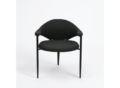 Silla de diseñador negra lujo comedor moderno individual mobiliario moderno