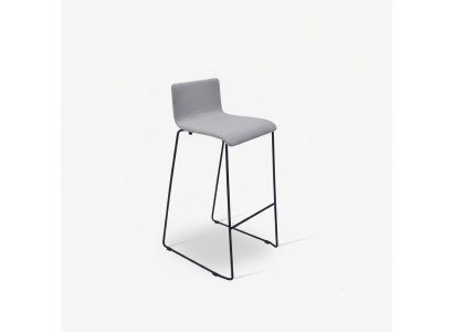 Taburete alto de bar gris claro Lujo Sillas Tapizado Muebles de diseñador Estilo