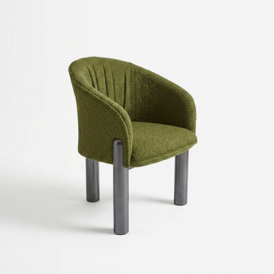 Lujo Sillón verde de una plaza Silla tapizada moderna Muebles de salón