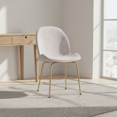 Silla de comedor gris claro - Sillas tapizadas de diseñador - Individuales modernos
