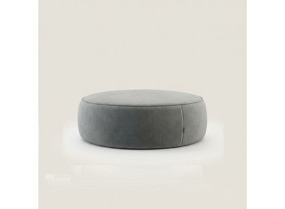 Taburete redondo gris de lujo para el dormitorio, muebles auxiliares